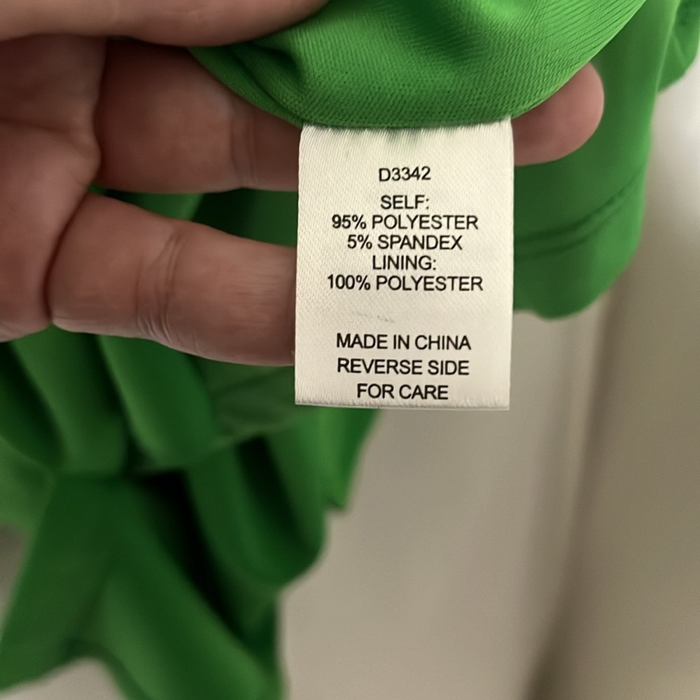 NWT Alexia Admor Green with Scalloped Nexkline Below Knee Dress a229 - Picture 6 of 8